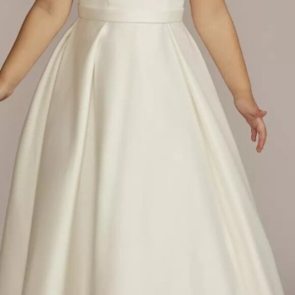 DB Studio Other - Satin Off-the-Shoulder Flower Girl Dress